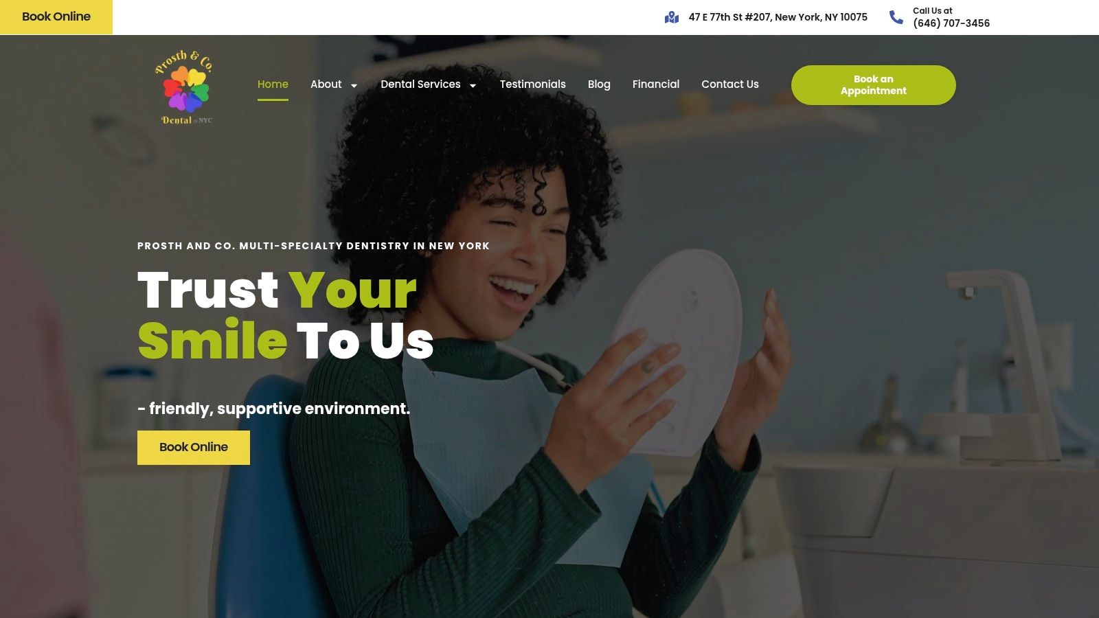 Screenshot from https://prosthandconyc.com