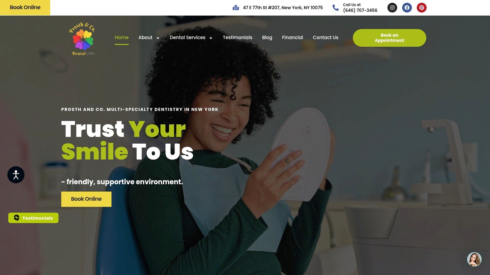 Screenshot from https://prosthandconyc.com