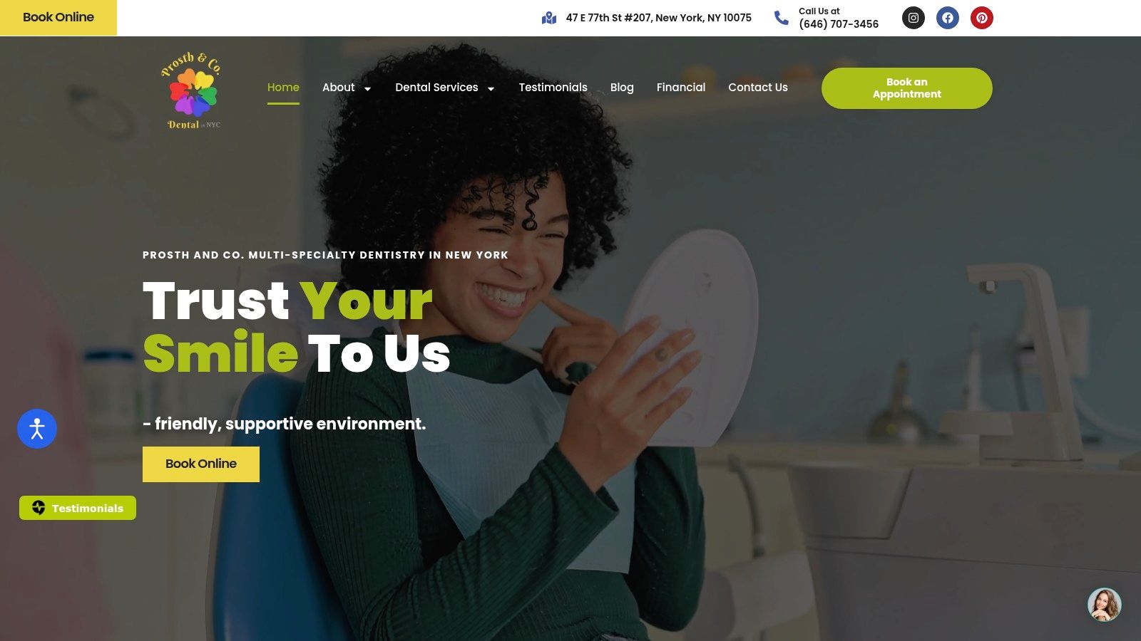 Screenshot from https://prosthandconyc.com