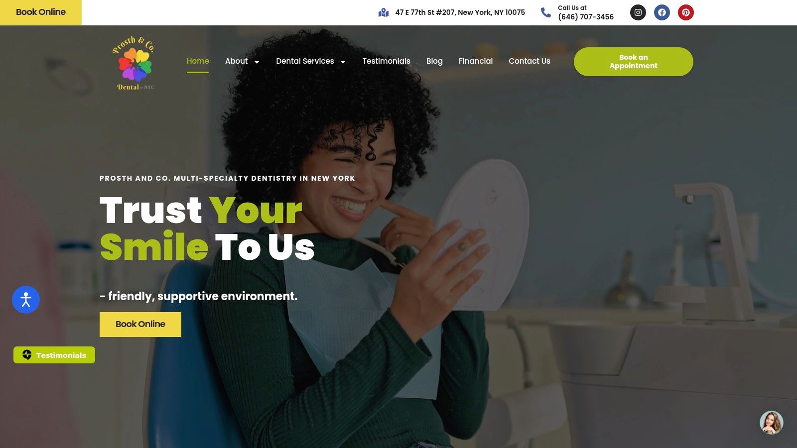 Screenshot from https://prosthandconyc.com